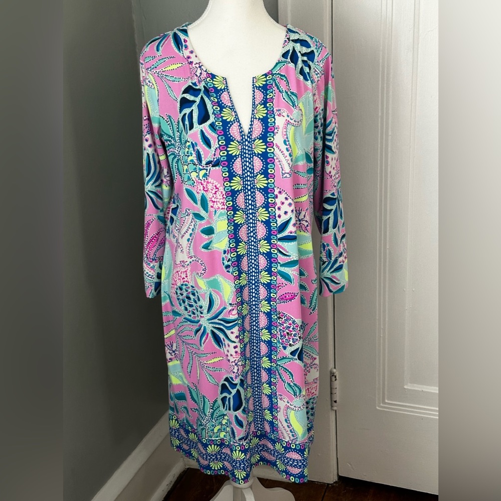 Lilly Pulitzer Pink and Blue Floral Dress